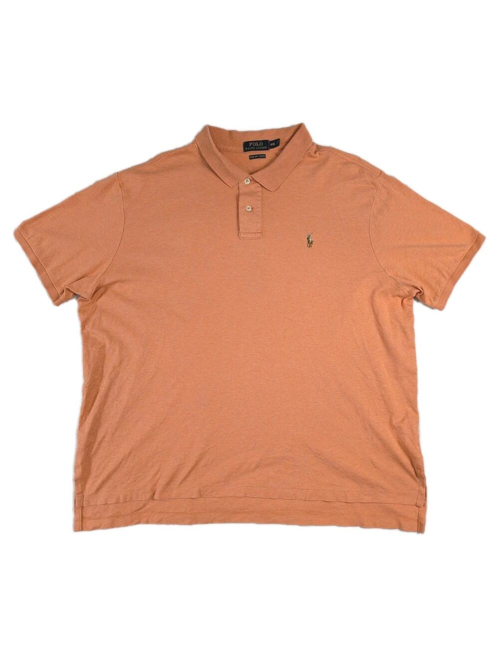 Polo Ralph Lauren Men's XXL (2XL) Shirt Pima Soft Touch 100% Cotton Top Orange